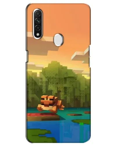 Чехол для OPPO A31 с картинкой «Майнкрафт закат солнца»