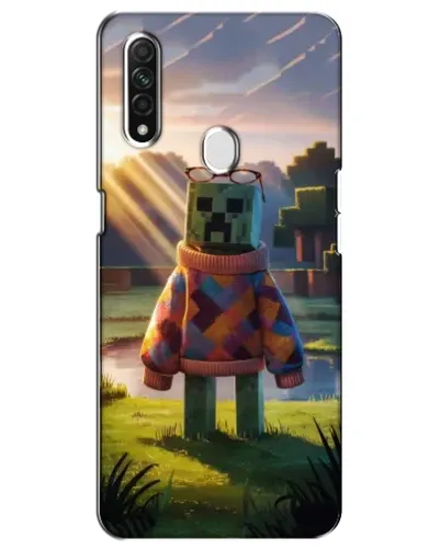 Чехол для OPPO A31 с картинкой «Крипер в свитере»