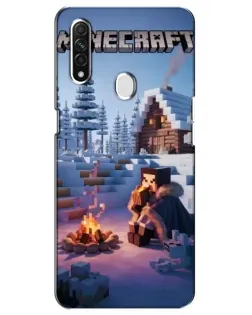 Чехол для OPPO A31 с картинкой «Зимний Minecraft»