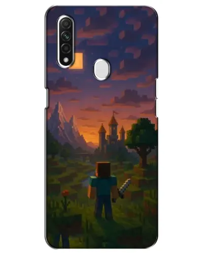 Чехол для OPPO A31 с картинкой «Стив у башни»