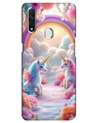 Чехол для OPPO A31 с картинкой «Радуга и единороги» Чехол для OPPO A31 с картинкой «Радуга и единороги»