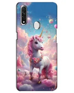 Чехол для OPPO A31 с картинкой «Единорог среди облаков»