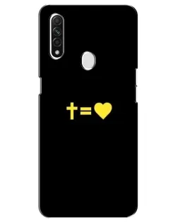 Чехол для OPPO A31 с картинкой «Сердце и Крест»