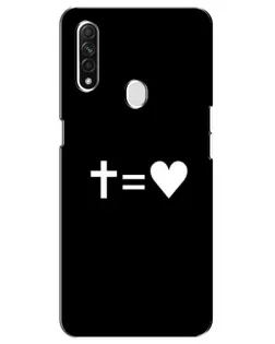 Чехол для OPPO A31 с картинкой «Крест и Сердце»