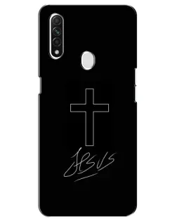 Чехол для OPPO A31 с картинкой «Графический крест Jesus»