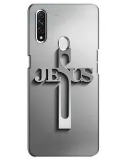 Чехол для OPPO A31 с картинкой «Металлический крест Jesus»