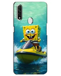 Чехол для OPPO A31 с картинкой «Спанч Боб на гидроцикле»