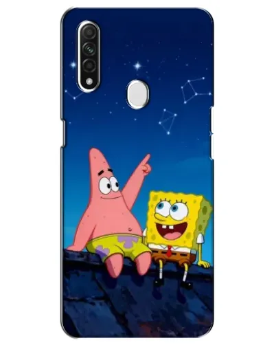 Чохол для OPPO A31 з картинкою «Губка Боб та Патрік вночі»
