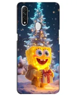 Чохол для OPPO A31 з картинкою «Різдвяний Спанч Боб»