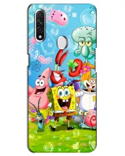 Чехол для OPPO A31 с картинкой «Губка Боб и друзья»