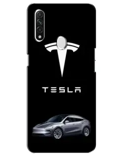 Чехол для OPPO A31 с картинкой «Tesla Model Y»