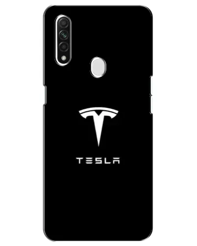 Чехол для OPPO A31 с картинкой «Tesla White Logo»