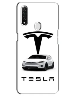 Чехол для OPPO A31 с картинкой «Tesla White Style»