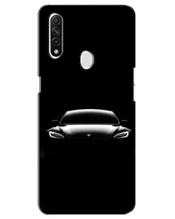Чехол для OPPO A31 с картинкой «Фары Tesla Night»