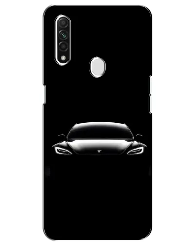 Чехол для OPPO A31 с картинкой «Фары Tesla Night»