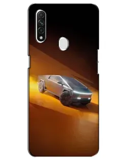 Чехол для OPPO A31 с картинкой «Cybertruck в пустыне»