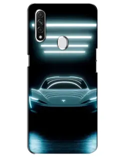 Чехол для OPPO A31 с картинкой «Tesla в неоне»