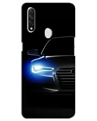 Чехол для OPPO A31 с картинкой «Неоновый взгляд Audi»