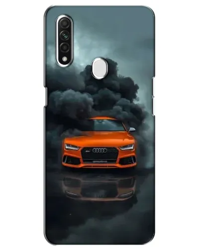 Чехол для OPPO A31 с картинкой «Audi в облаках дыма»