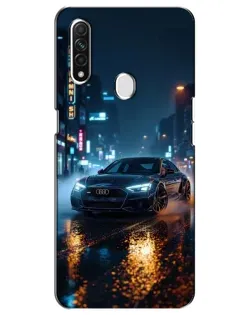Чехол для OPPO A31 с картинкой «Ночной город и Audi»