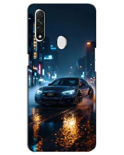 Чехол для OPPO A31 с картинкой «Ночной город и Audi»