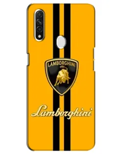 Чехол для OPPO A31 с картинкой «Lamborghini Stripe желтый»
