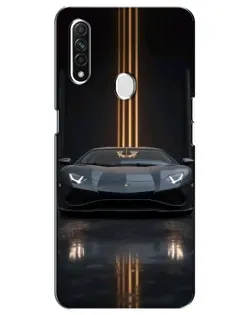 Чохол для OPPO A31 з картинкою «Lamborghini золоті лінії»
