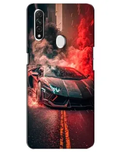 Чехол для OPPO A31 с картинкой «Lamborghini красный дым»