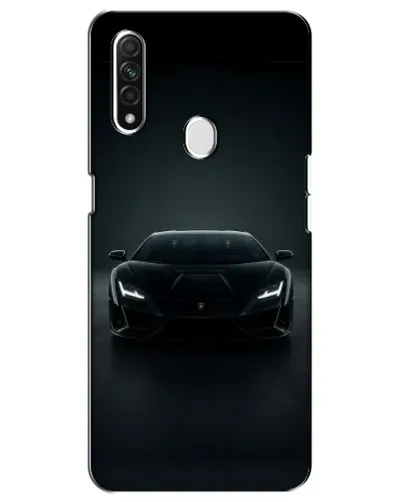 Чехол для OPPO A31 с картинкой «Черный Lamborghini Aventador»