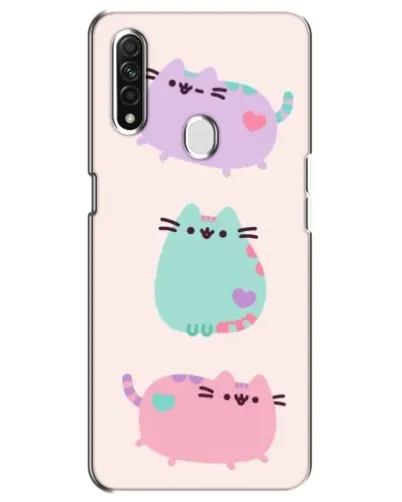 Чохол для OPPO A31 з картинкою «Pusheen тріо»