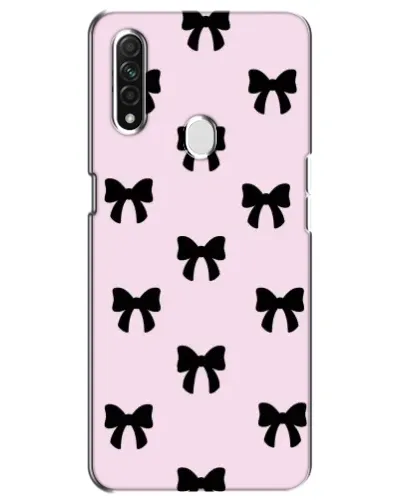 Чехол для OPPO A31 с картинкой «Черные банты Coquette»