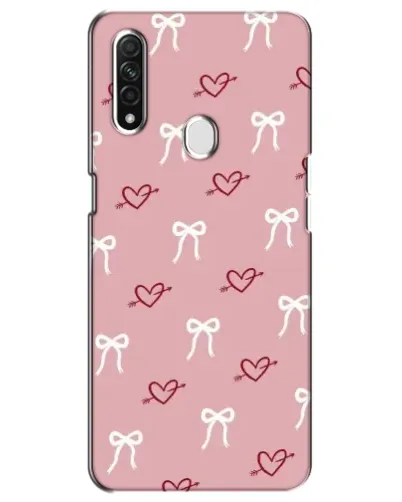 Чехол для OPPO A31 с картинкой «Сердца и банты»