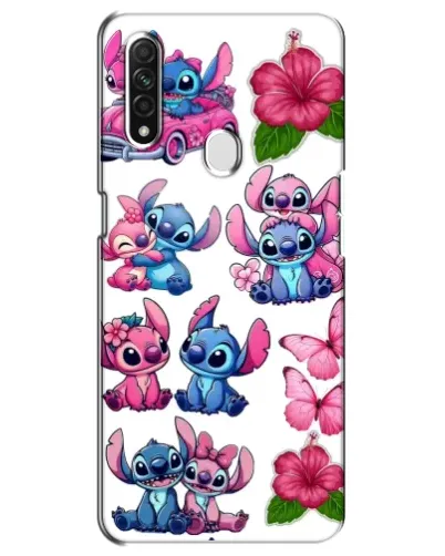 Чехол для OPPO A31 с картинкой «Стикеры Stitch и Angel»