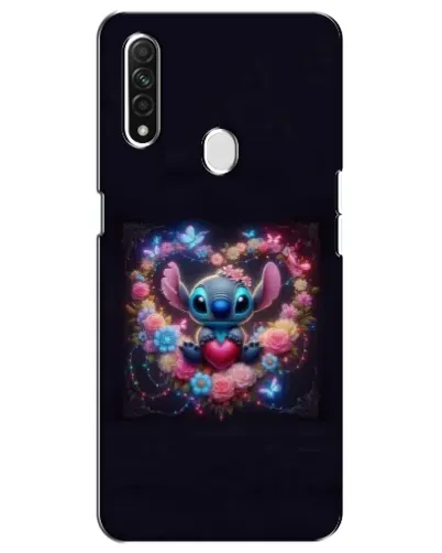 Чехол для OPPO A31 с картинкой «Stitch в цветах»
