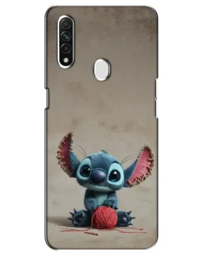 Чехол для OPPO A31 с картинкой «Стич на коричневом фоне»