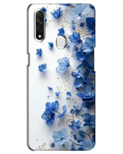 Чехол для OPPO A31 с картинкой «Голубой цветочный каскад»