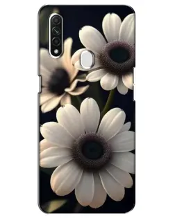 Чехол для OPPO A31 с картинкой «Белые маргаритки макро»