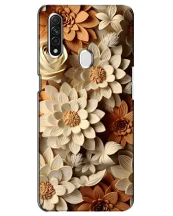 Чехол для OPPO A31 с картинкой «Бежевый флористический декор»