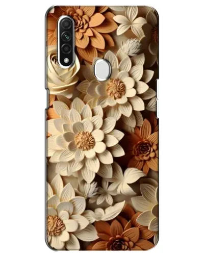 Чехол для OPPO A31 с картинкой «Бежевый флористический декор»