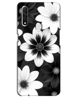 Чехол для OPPO A31 с картинкой «Монохромные астры»
