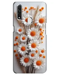 Чехол для OPPO A31 с картинкой «Белые сухоцветы»