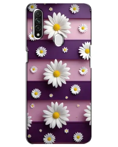 Чехол для OPPO A31 с картинкой «Ромашки на фиолетовом»