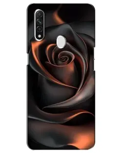 Чехол для OPPO A31 с картинкой «Шелковая черная роза»