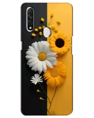 Чехол для OPPO A31 с картинкой «Подсолнух и ромашка»