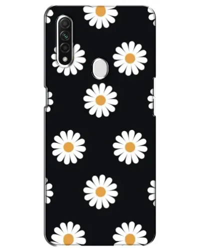 Чехол для OPPO A31 с картинкой «Ромашки на черном»