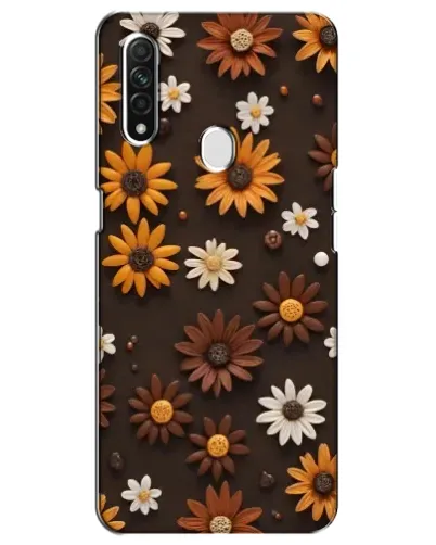 Чехол для OPPO A31 с картинкой «Узор из маленьких подсолнухов»