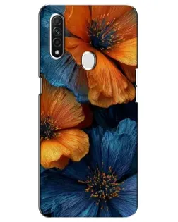 Чехол для OPPO A31 с картинкой «Яркая сине-оранжевая флора» Чехол для OPPO A31 с картинкой «Яркая сине-оранжевая флора»