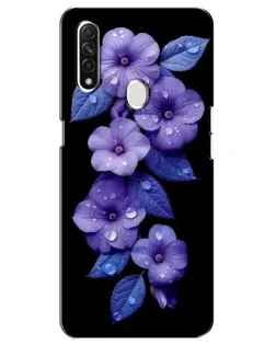 Чехол для OPPO A31 с картинкой «Фиолетовые цветы с росою»
