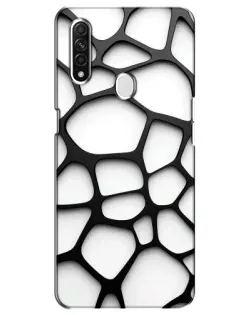 Чехол для OPPO A31 с картинкой «Белая объемная сетка»