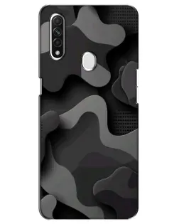 Чехол для OPPO A31 с картинкой «Темный абстрактный камуфляж»